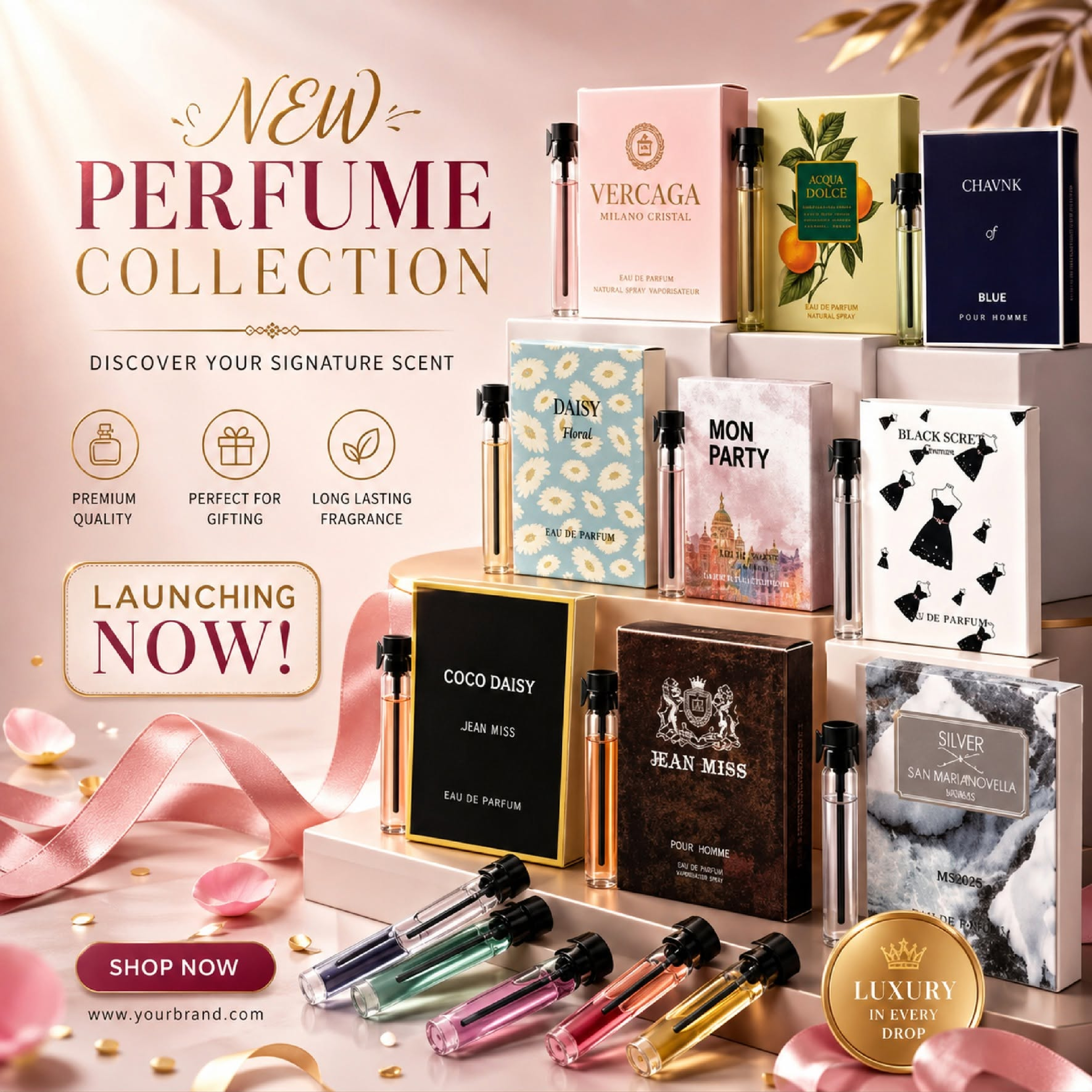 Jean Miss & Various Brands Pocket Card Perfume (2ml)